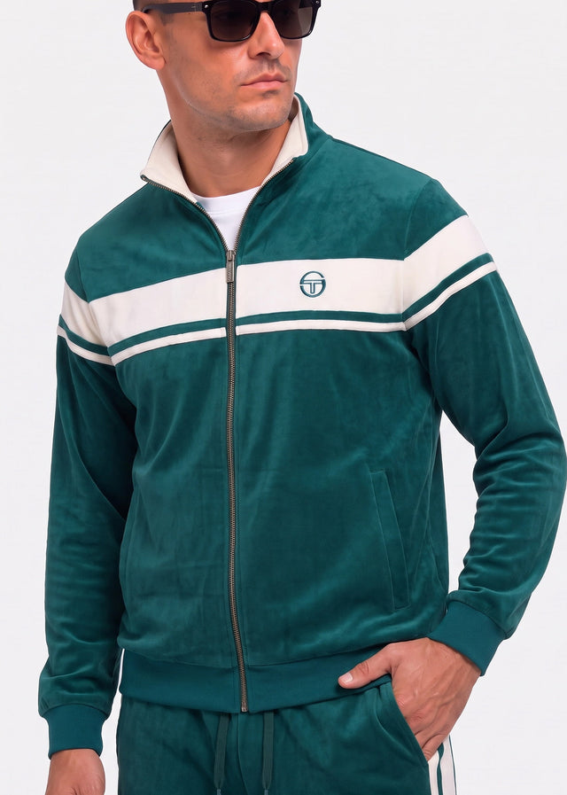 Sergio Tacchini Vesten Damarindo velour tracktop - pineneedle