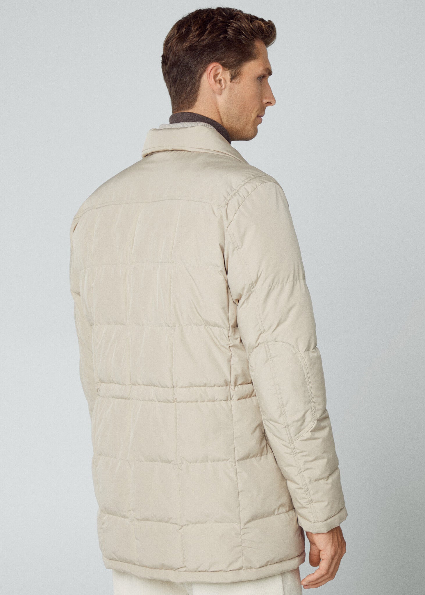 Hackett London Jassen  Long hooded puffer - rope 