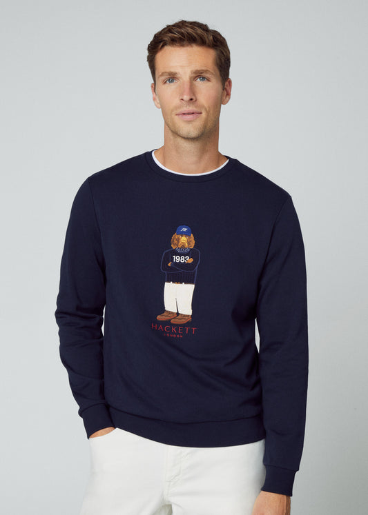 Hackett London Truien  Harry logo crew - navy 