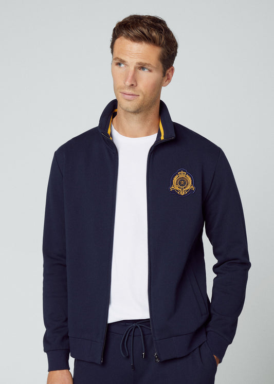 Heritage tipped full zip - navy