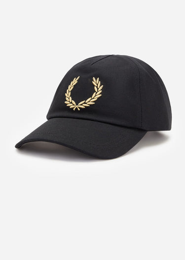 Fred Perry Petten Bold branding canvas cap - black champagne