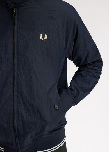 Fred Perry Jassen Crinkle harrington jacket - navy