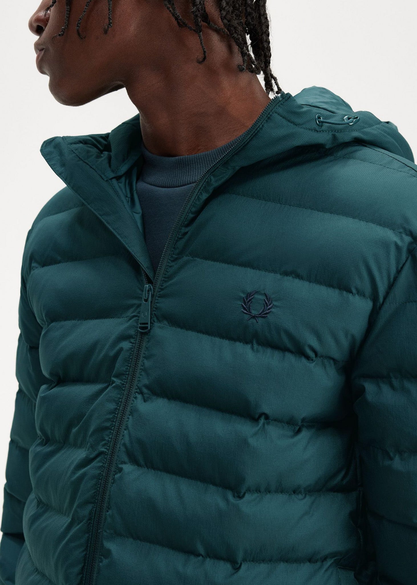 Fred Perry Jassen  Hooded insulated jacket - petrol blue 