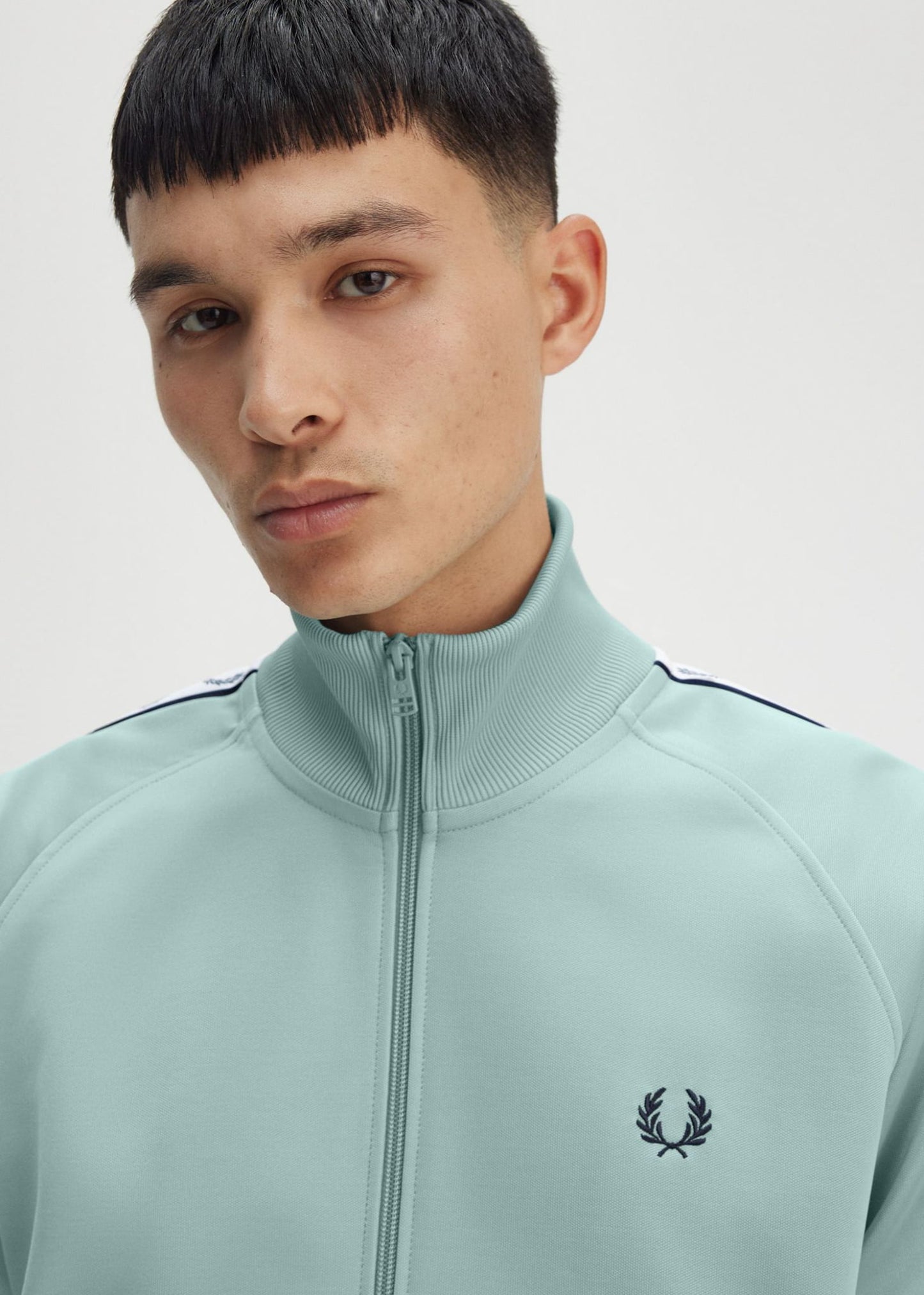 Fred Perry Jassen Taped track jacket - silver blue