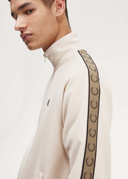 Fred Perry Vesten  Contrast tape track jacket - oatmeal shaded stone 