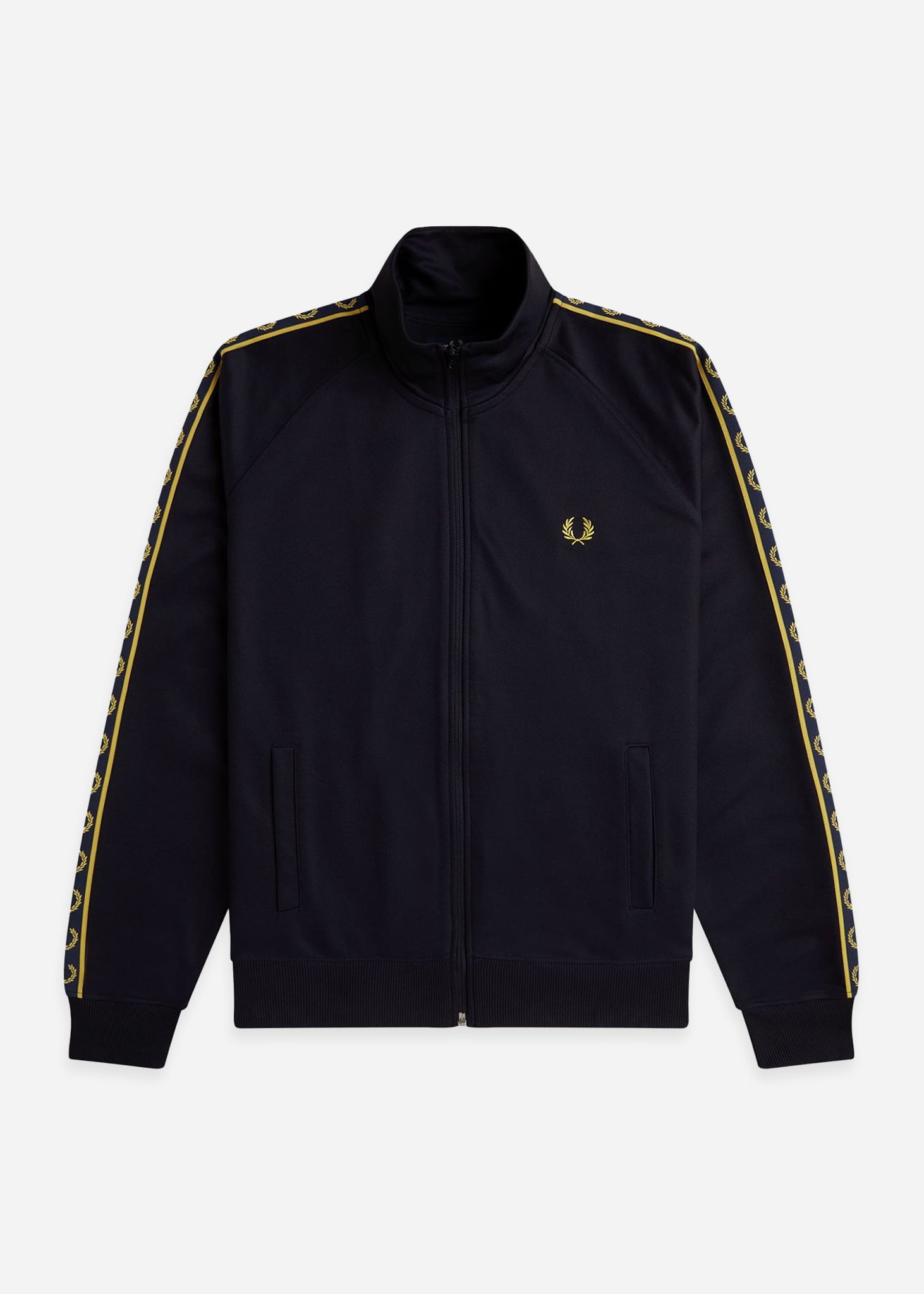 Fred Perry Jassen Contrast taped track jacket - navy honeycomb