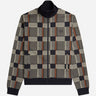 Fred Perry Vesten  Glitch tartan track jacket - field green