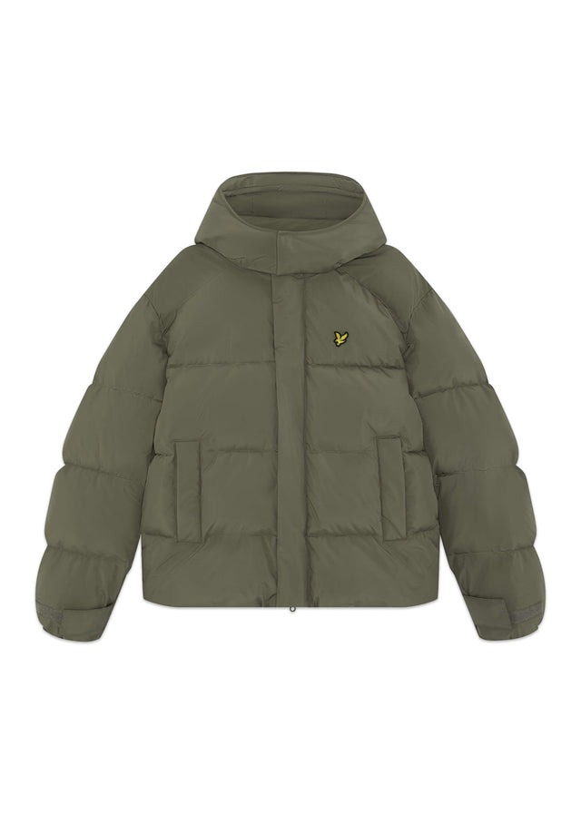 Lyle & Scott Jassen Hooded puffer jacket - khaki ash