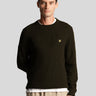 Lyle & Scott Truien  Grid knit crew neck jumper - mountain moss