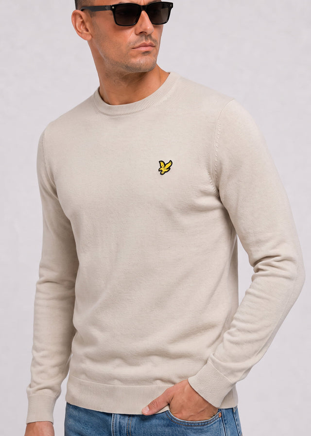 Lyle & Scott Truien Cotton merino crew neck jumper - cove