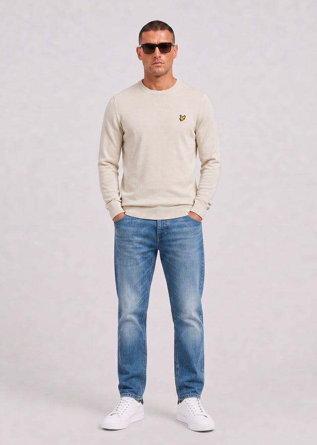 Lyle & Scott Truien Cotton merino crew neck jumper - cove