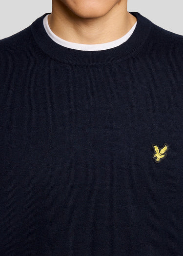 Lyle & Scott Truien Cotton merino crew neck jumper - dark navy