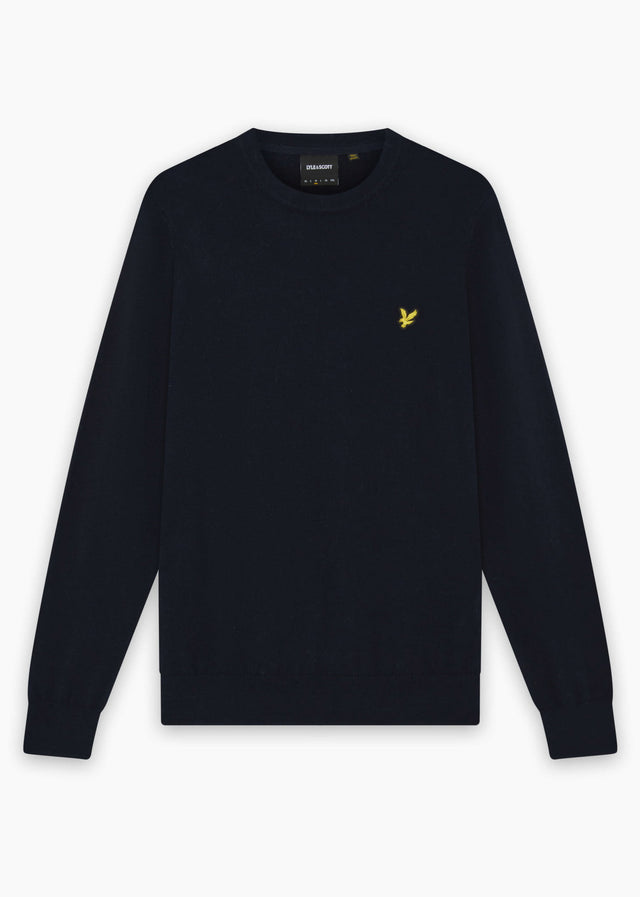 Lyle & Scott Truien Cotton merino crew neck jumper - dark navy