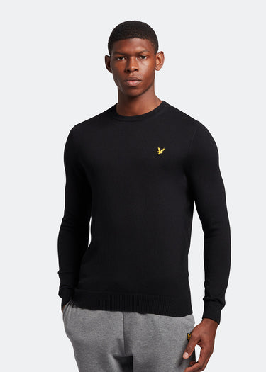 Lyle & Scott Truien Cotton merino crew neck jumper - jet black