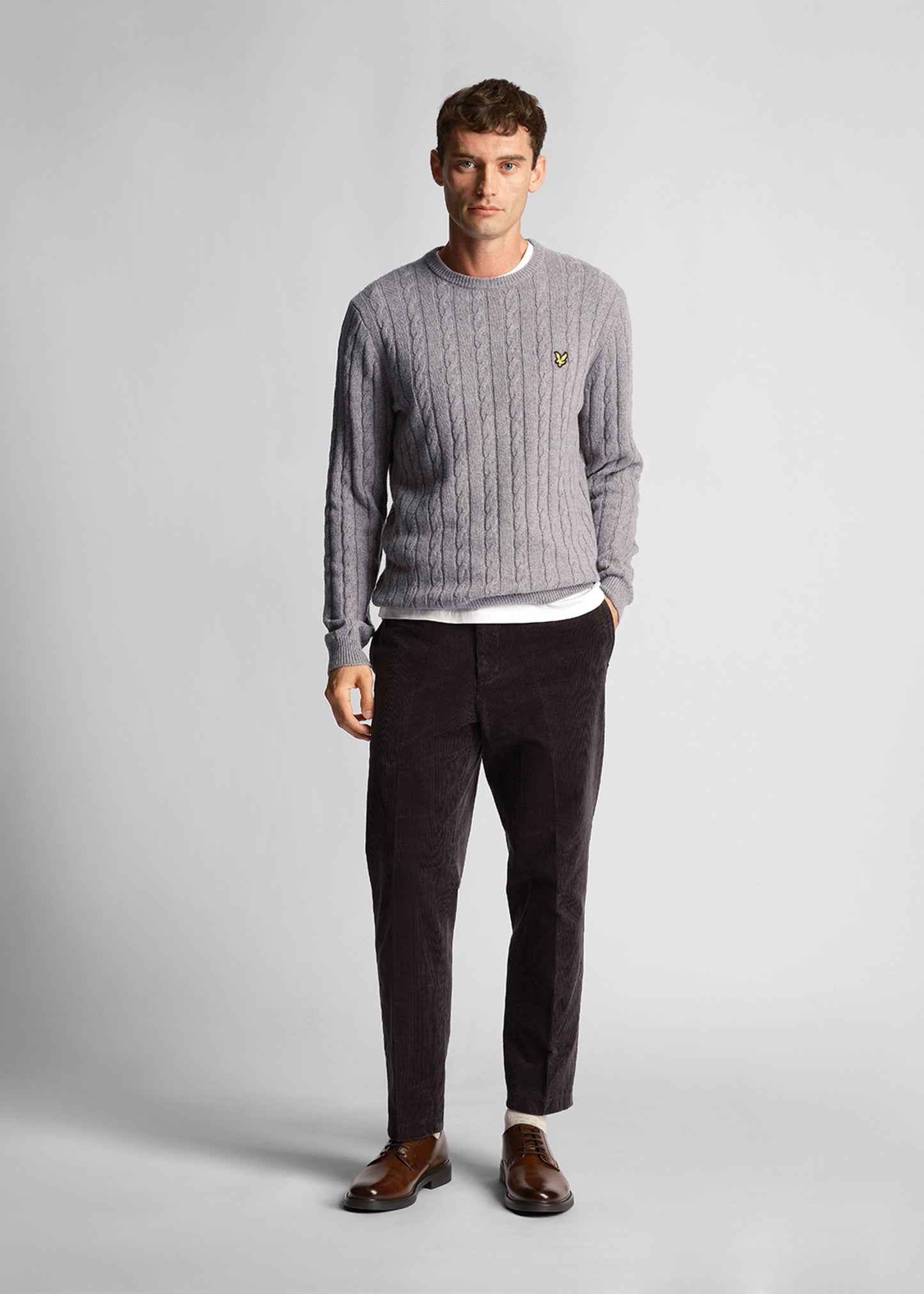 Lyle & Scott Truien  Cable jumper - mid grey marl 