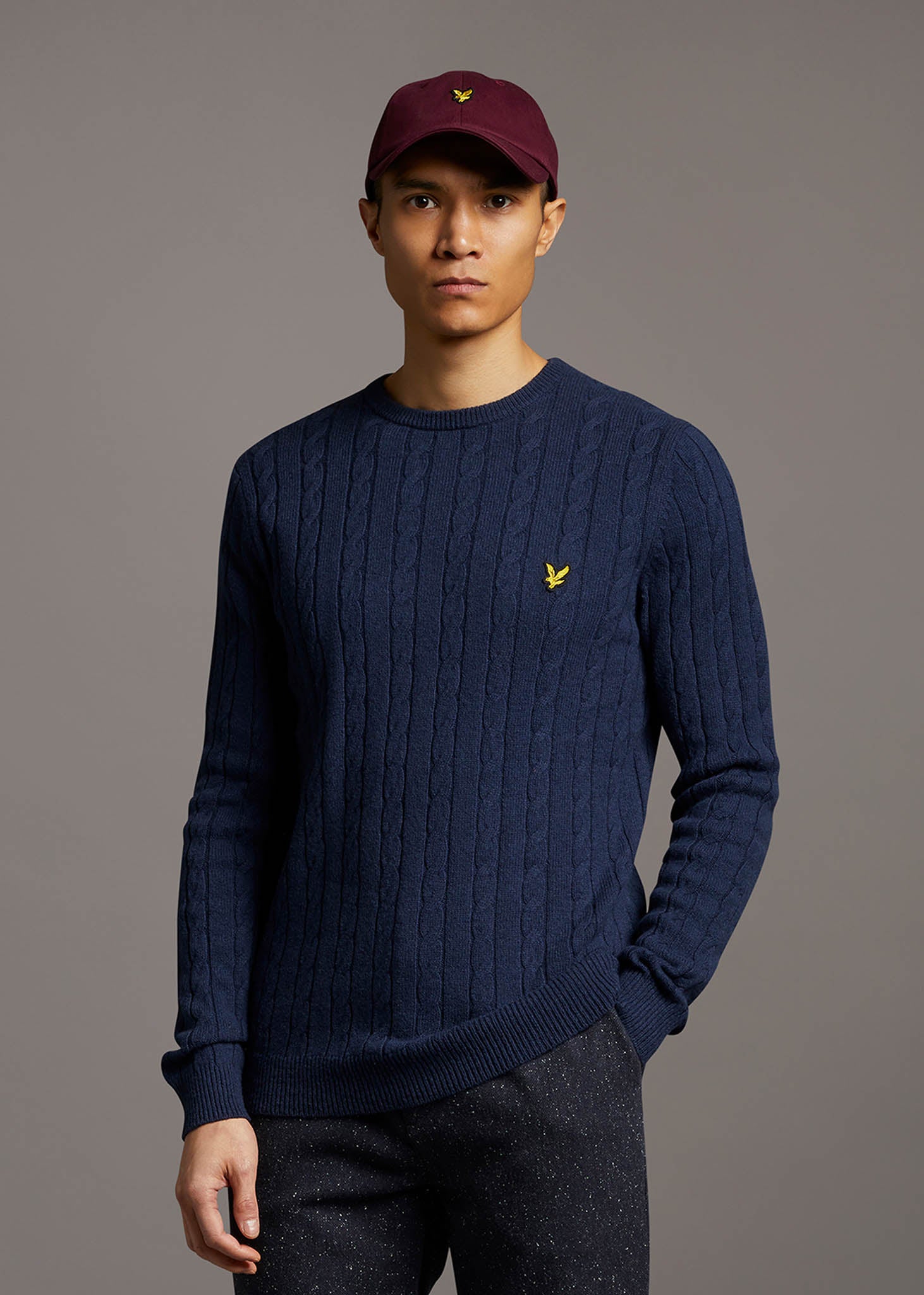 Lyle & Scott Truien  Cable jumper - dark navy marl 