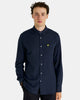 Lyle & Scott Overhemden  Plain flannel shirt - dark navy 