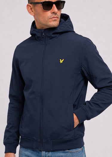 Lyle & Scott Jassen Fleece back softshell jacket - dark navy