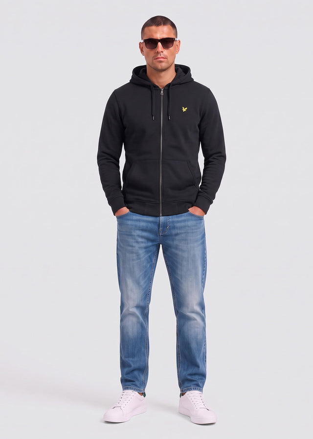 Lyle & Scott Vesten Zip through hoodie - jet black