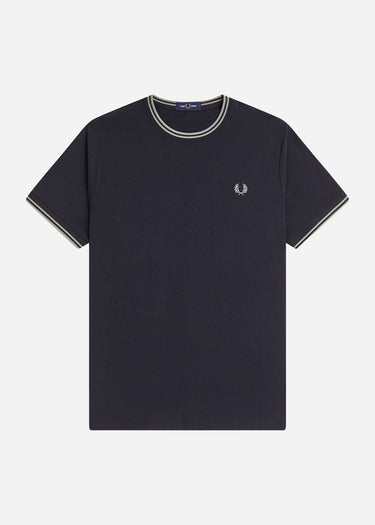 Fred Perry T-shirts Twin tipped t-shirt - navy seagrass