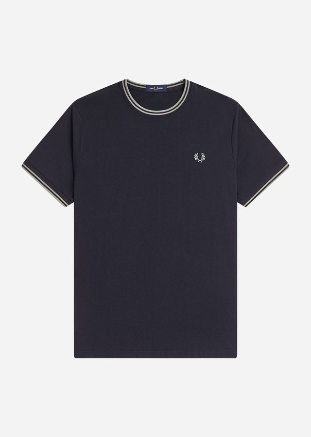 Fred Perry T-shirts Twin tipped t-shirt - navy seagrass