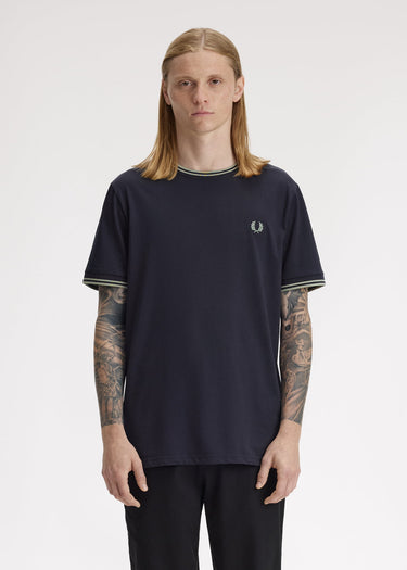 Fred Perry T-shirts Twin tipped t-shirt - navy seagrass