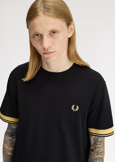 Fred Perry T-shirts Twin tipped cuff t-shirt - black champagne