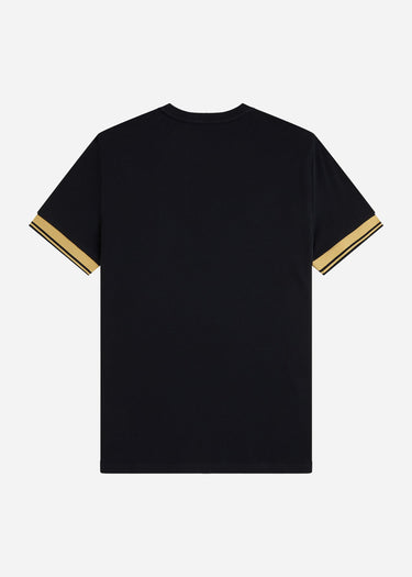 Fred Perry T-shirts Twin tipped cuff t-shirt - black champagne