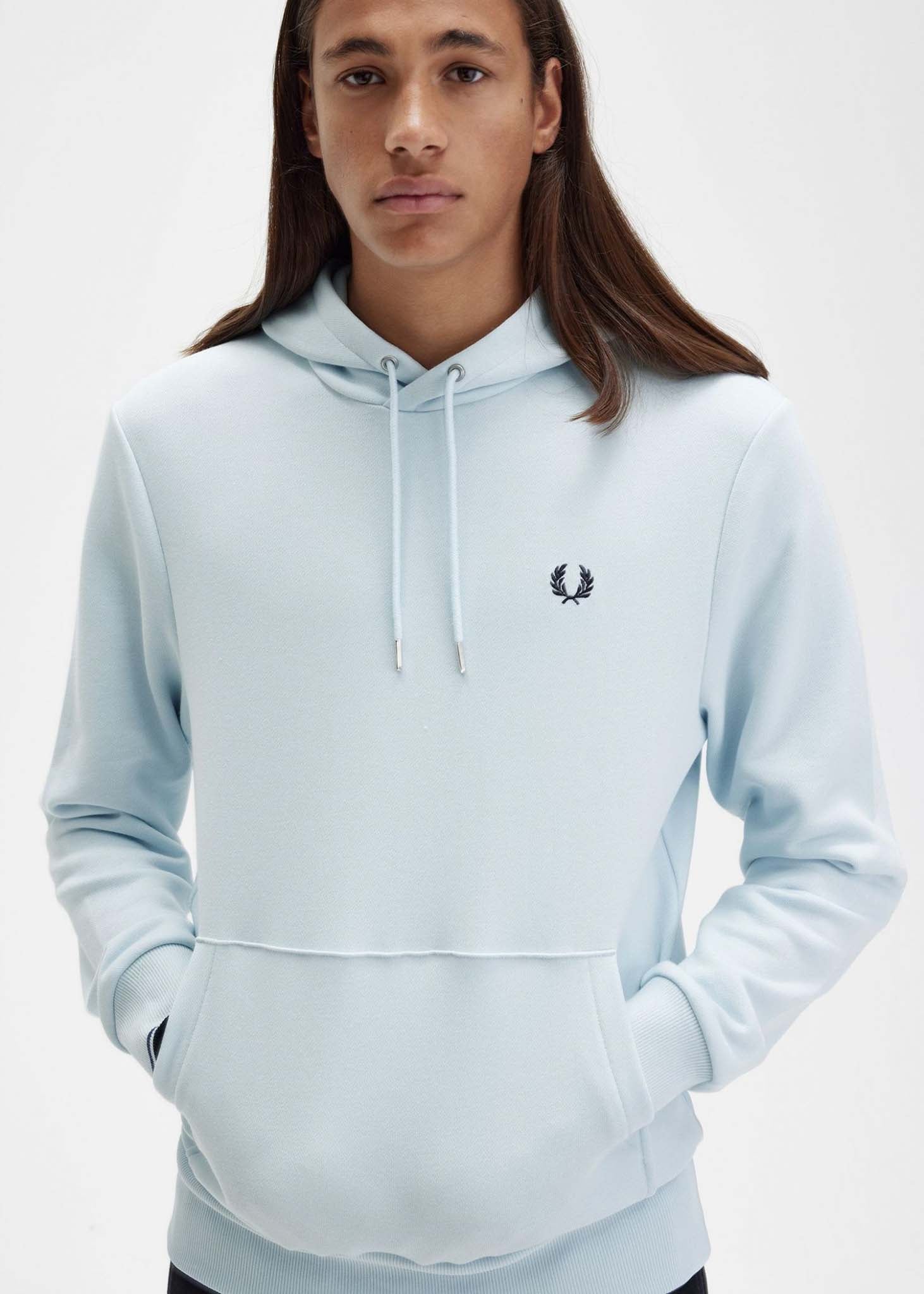 Fred Perry Hoodies  Tipped hooded sweatshirt - light ice 