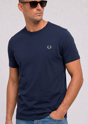 Fred Perry T-shirts Ringer t-shirt - dark airforce