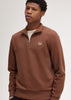 Fred Perry Truien  Half zip sweatshirt - whisky brown porridge marl 