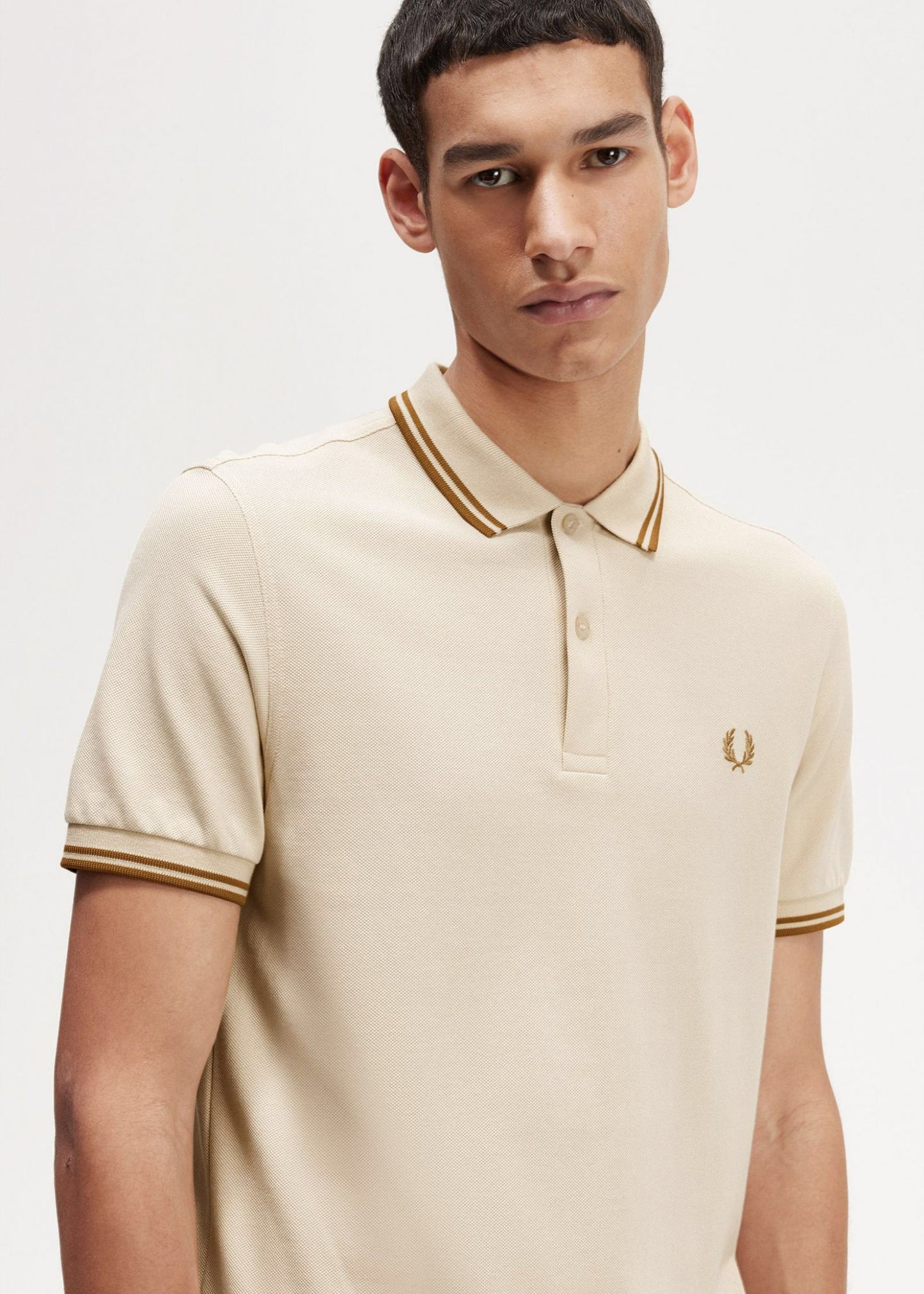 Fred Perry Polo's  Twin tipped fred perry shirt - oatmeal 