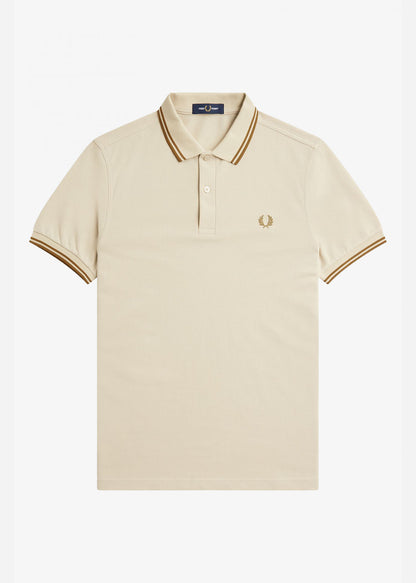 Fred Perry Polo's  Twin tipped fred perry shirt - oatmeal 