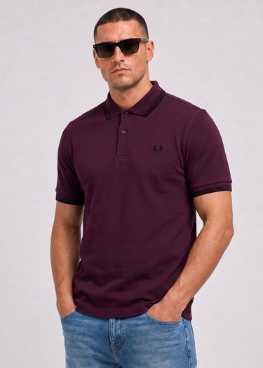 Fred Perry Polo's Twin tipped polo - plum black