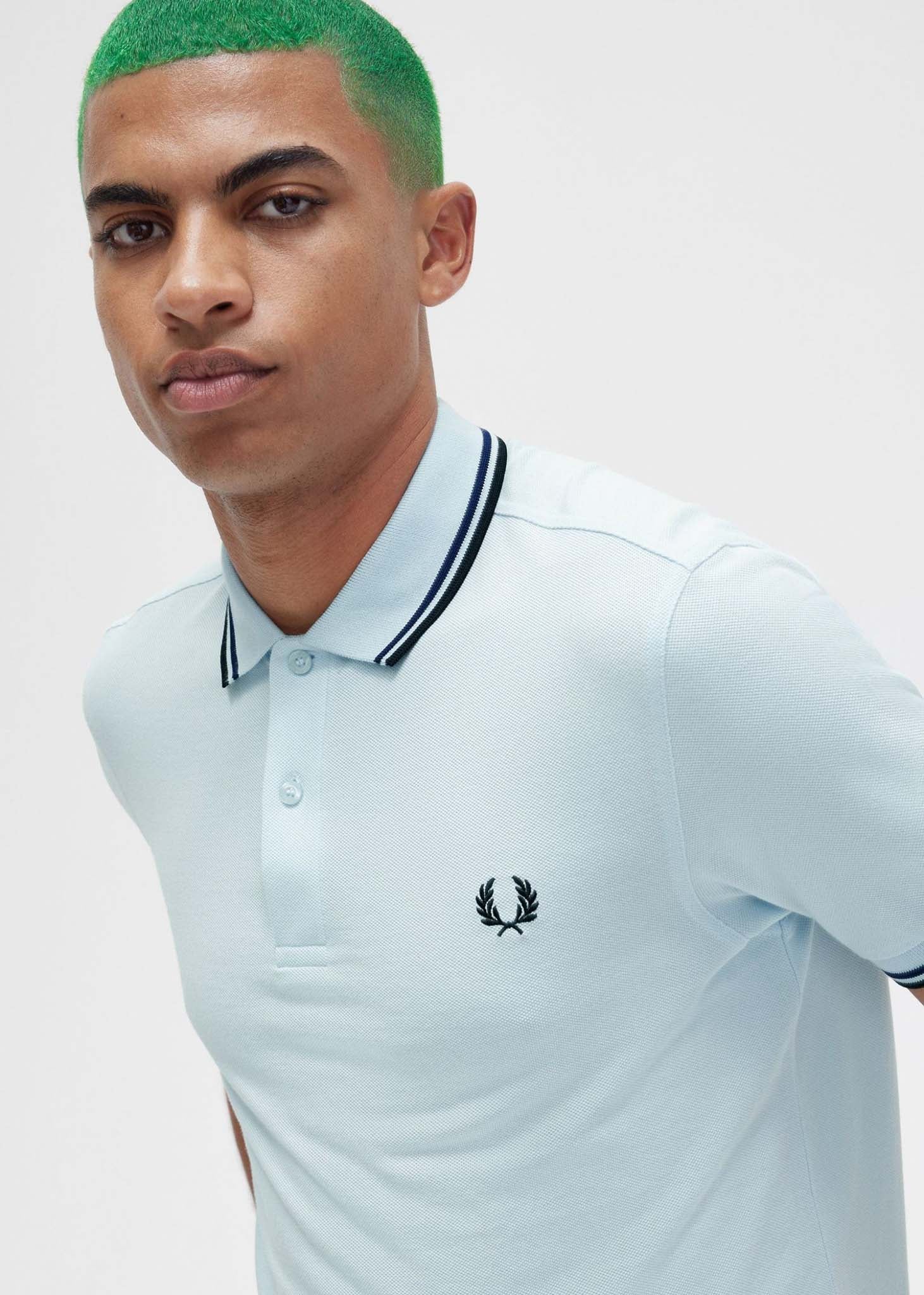 Fred Perry Polo's  Twin tipped fred perry shirt - light ice 