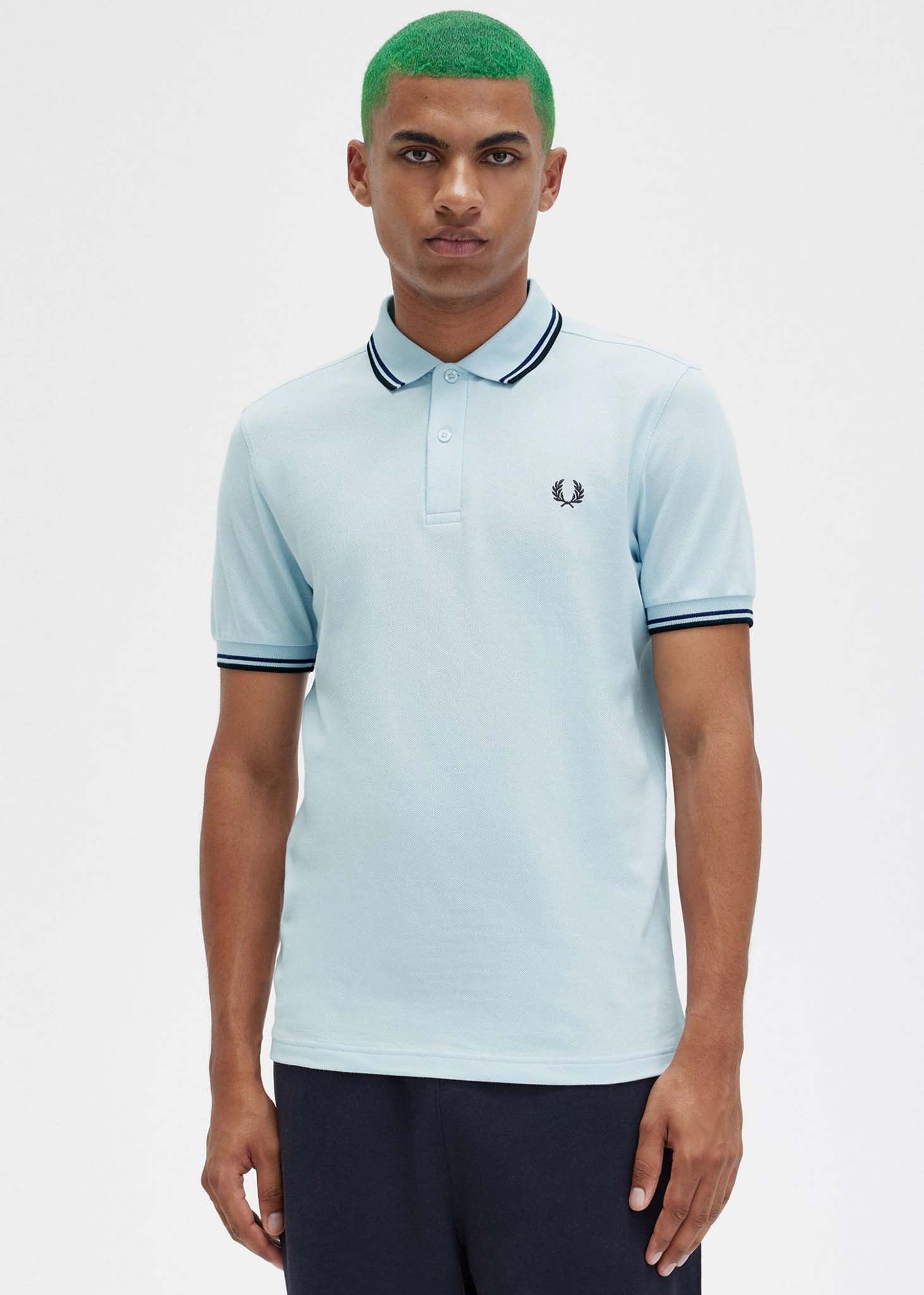 Fred Perry Polo's  Twin tipped fred perry shirt - light ice 