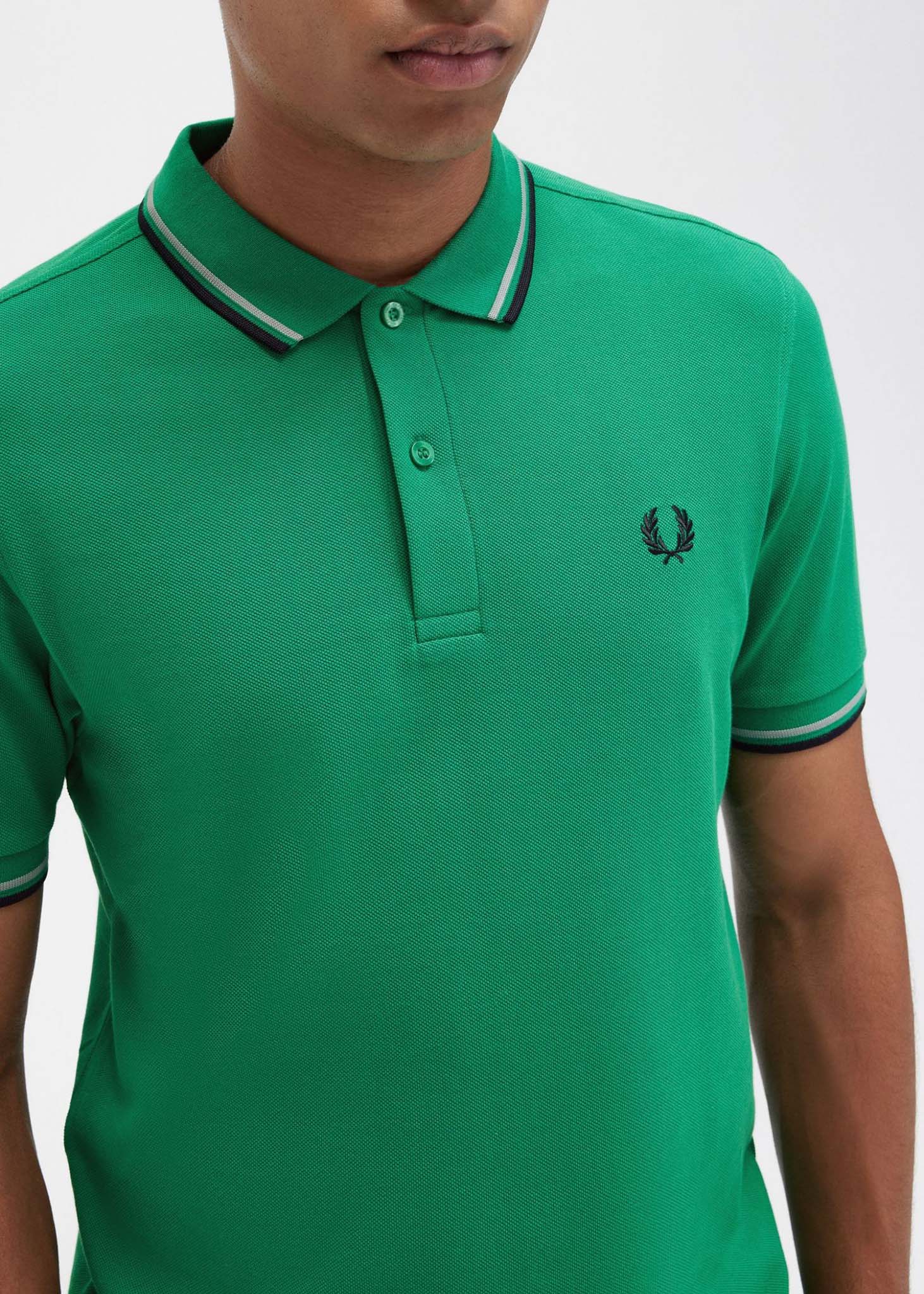 Fred Perry Polo's  Twin tipped fred perry shirt - fp green 