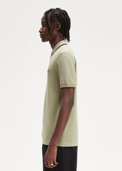 Fred Perry Polo's  Twin tipped fred perry shirt - seagrass light rust french navy 