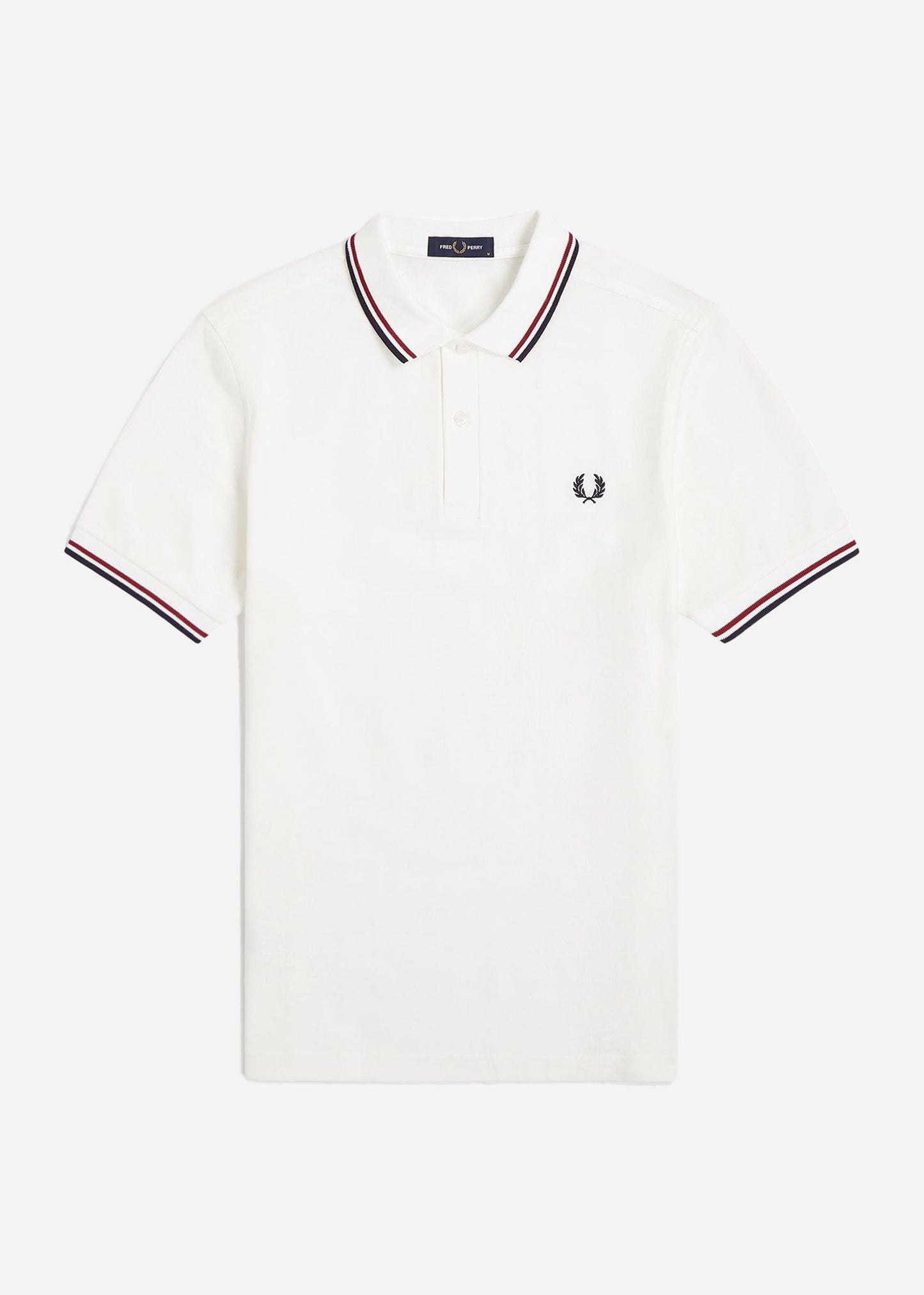 Fred Perry Polo's  Twin tipped fred perry shirt - snow white burnt red navy 