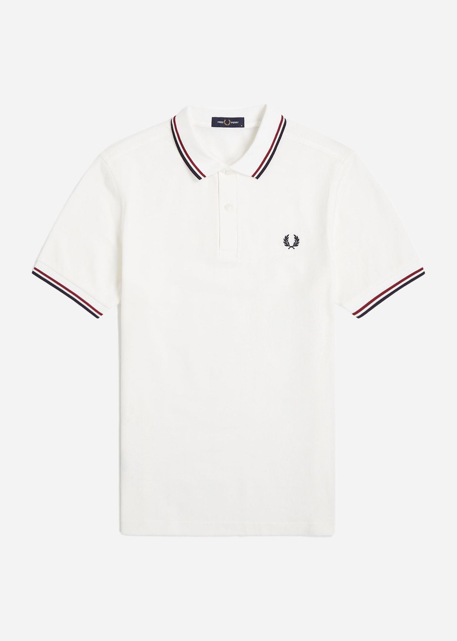 Fred Perry Polo's  Twin tipped fred perry shirt - snow white burnt red navy 