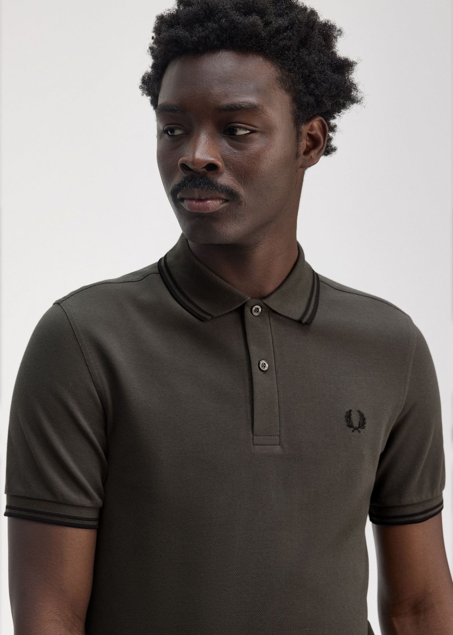 Fred Perry Polo's Twin tipped fred perry polo shirt- fied green black