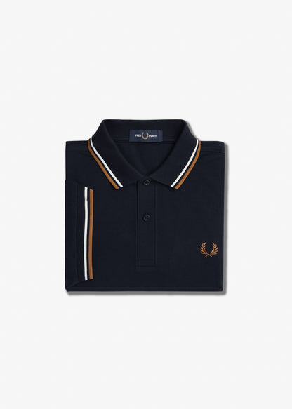 Fred Perry Polo's  Twin tipped Fred Perry shirt - navy snow white shsto 