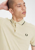 Fred Perry Polo's  Twin tipped fred perry shirt - oatmeal ecru blk 