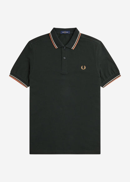 Fred Perry Polo's  Twin tipped fred perry shirt - night green 