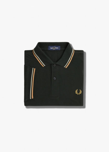 Fred Perry Polo's  Twin tipped fred perry shirt - night green 