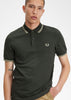 Fred Perry Polo's  Twin tipped fred perry shirt - field green oatmeal 