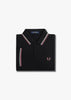 Fred Perry Polo's  Twin tipped fred perry shirt - black ecru 