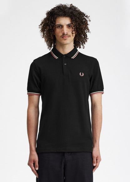 Fred Perry Polo's  Twin tipped fred perry shirt - black ecru 