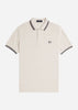 Fred Perry Polo's  Twin tipped fred perry shirt - porridge marl anchor grey anchor grey 