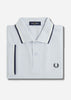 Fred Perry Polo's Twin tipped fred perry polo shirt-Light Ice Snow White Tennisblue